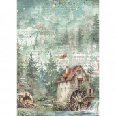 Бумага рисовая для декупажа Stamperia DFSA41082 "Водяная мельница", А4
